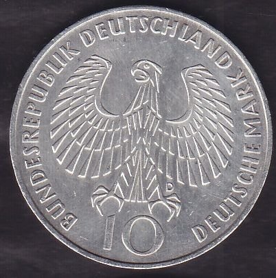 Almanya 10 Mark 1972 Gümüş ( 15.5 Gram )