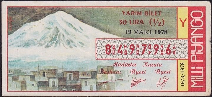 1978 19 Mart Yarım Bilet - Y Serisi