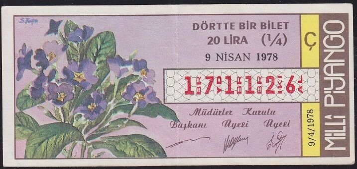 1978 9 Nisan Çeyrek Bilet - Ç Serisi