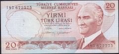 6.Emisyon 4.Tertip 20 Lira I87 672575 Çil