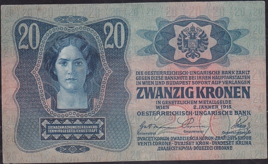 Avusturya Macaristan 20 Korona 1913 Çilaltı