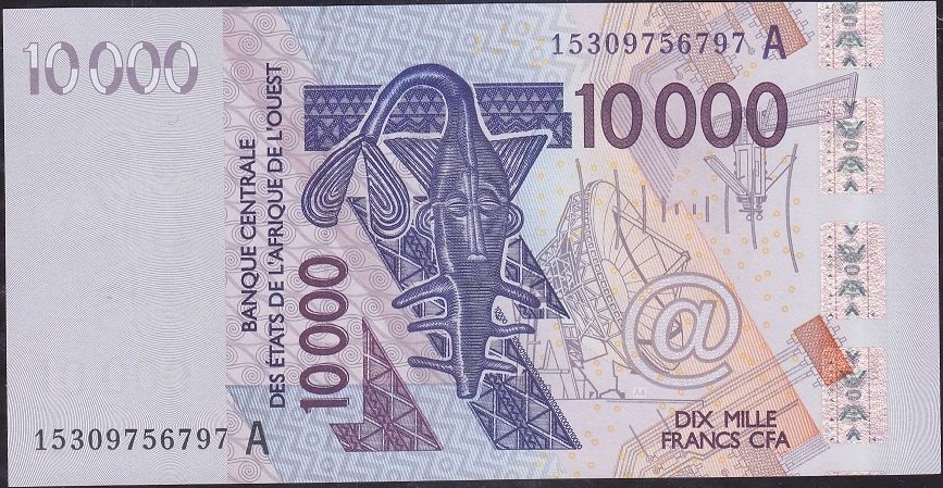 Batı Afrika Devletleri 10000 Frank 2003 Çilaltı ( A ) Pick 118A Fildişi Sahilleri
