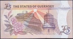Guernsey 5 Pound 1996 Çil Pick 56 Kraliçe