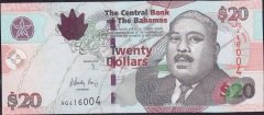 Bahama 20 Dolar 2010 Çil Pick74a