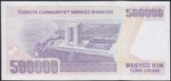 7.Emisyon 4.Tertip 500000 Lira J01 793196 Çilaltı