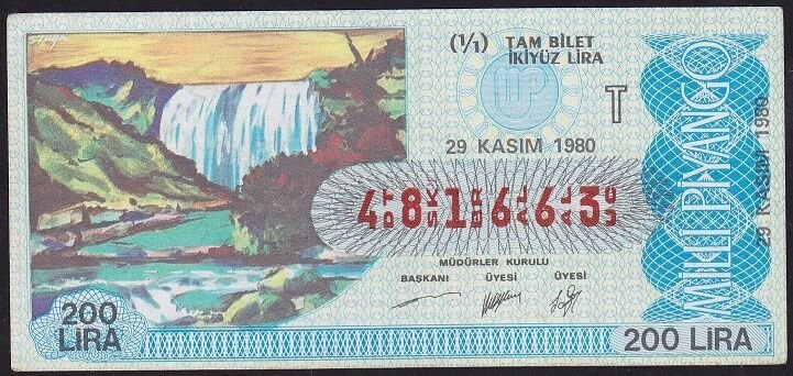 1980 29 Kasım Tam Bilet - T Serisi