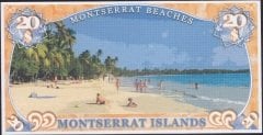 Monsterrat Island 20 Dolar Çil Fantazi Para