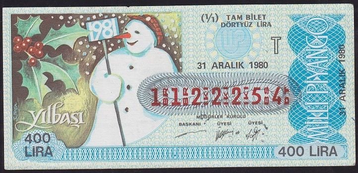 1980 31 Aralık Tam Bilet - T Serisi