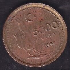 1998 Yılı 5000 Lira ( Kalın Baskı )