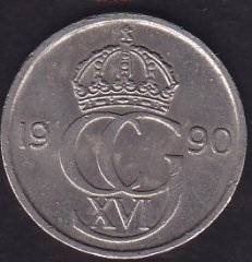 İsveç 50 Öre 1990