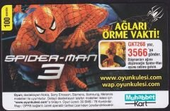 Turkcell Muhabbet Kart 100 Kontör Spider Man 3