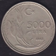 1992 Yılı 5000 Lira