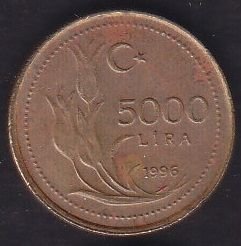 1996 Yılı 5000 Lira