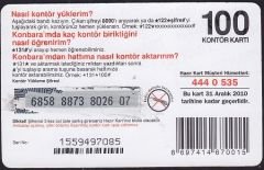 Turkcell Hazır Kart 100 Kontör 2010