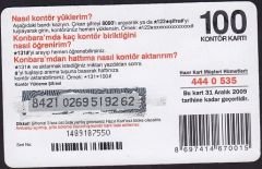 Turkcell Hazır Kart 100 Kontör 2009