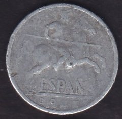 İspanya 10 Centimos 1941 Haliyle