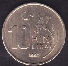 1997 Yılı 10000 Lira ( İnce Baskı )