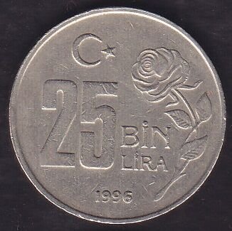 1996 Yılı 25000 Lira