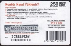 Turkcell Hazır Kart 250 Kontör 2007