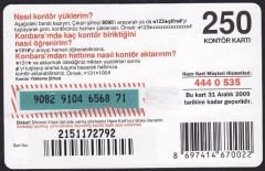 Turkcell Hazır Kart 250 Kontör 2009