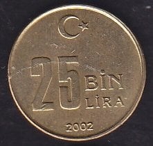 2002 Yılı 25000 Lira Çilaltı Çil