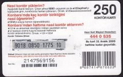 Turkcell Hazır Kart 250 Kontör 2009