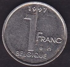 Belçika 1 Frank 1997