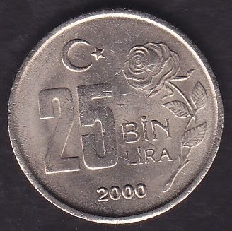 2000 Yılı 25000 Lira Çilaltı Çil