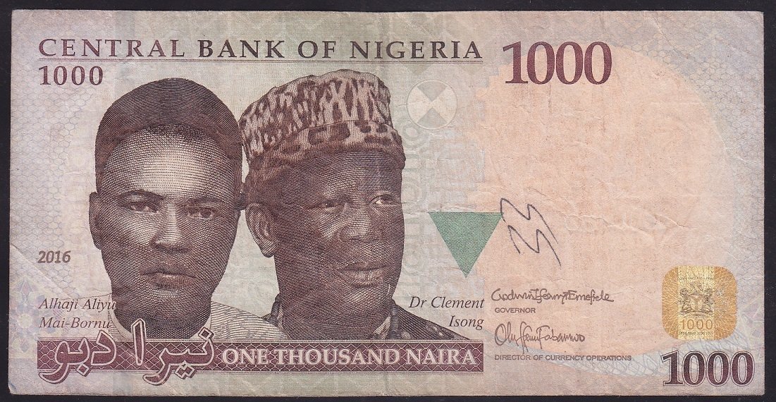 Nijerya 1000 Naira 2016 Çok Temiz