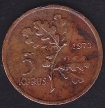 1973 Yılı 5 Kuruş