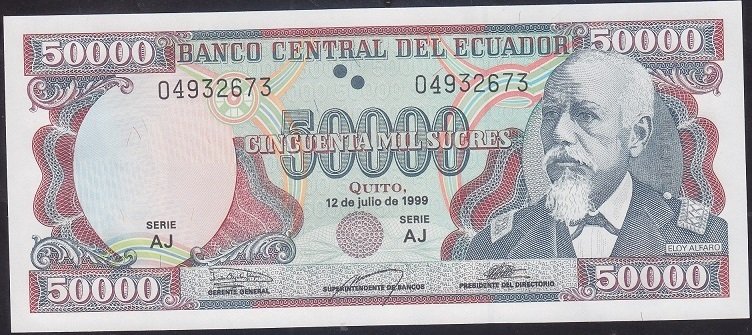 Ekvator 50000 Sucres 1999 Çil Pick130c