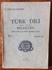TÜRK DİLİ Türkçe-Fransızca BELLETEN son kanun ( ocak ayı) 1940