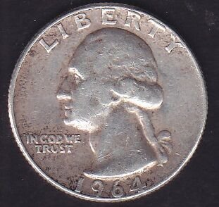 Amerika Çeyrek Dolar 1964 Gümüş