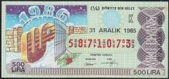 1985 31 Aralık Çeyrek Bilet - K Serisi