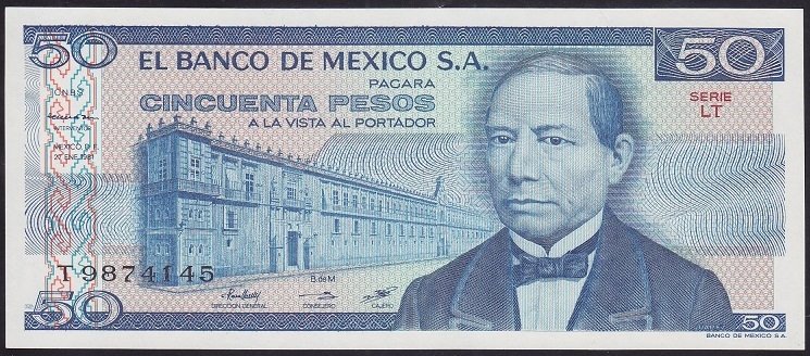 Meksika 50 Pesos 1981 Çil ( T ) Pick73