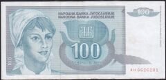 Yugoslavya 100 Dinar 1992 Çok Temiz+