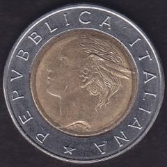 İtalya 500 Liret 1992