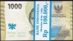 Endonezya 1000 Rupiah 2022 Çil Deste (100 Adet)