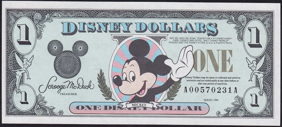 Disney 1 Dolar 1994 Çil - Fantazi Para