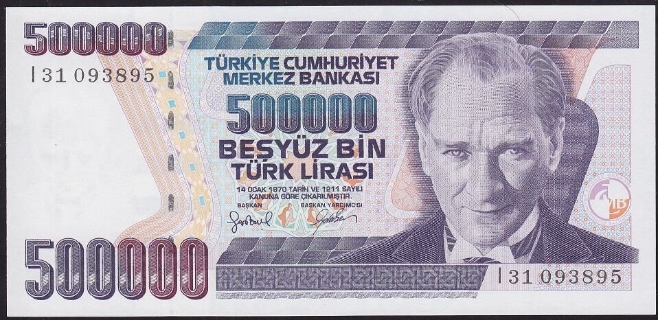 7.Emisyon 4.Tertip 500000 Lira I31 093895 Çilaltı Çil