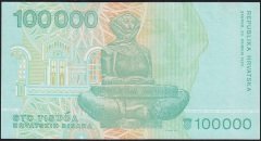 Hırvatistan 100000 Dinar 1993 Çilaltı Çil