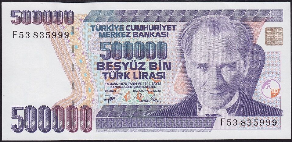 7.Emisyon 3.Tertip 500000 Lira F53 835999 Çilaltı Çil