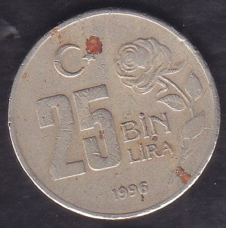 1996 Yılı 25 Bin Lira