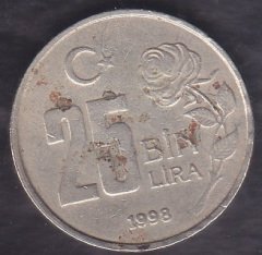1998 Yılı 25 Bin Lira
