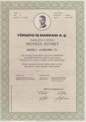 TÜRKİYE İŞ BANKASI MENKUL KIYMET 10 000 000 LİRA