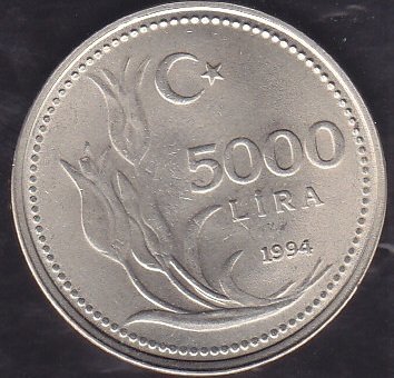 1994 Yılı 5000 Lira Çil