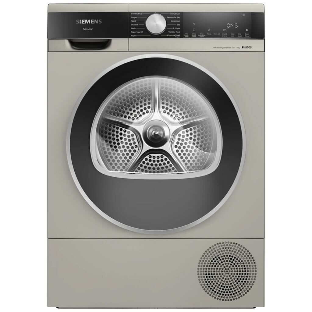 Siemens WQ44G2CTTR iQ500 Isı Pompalı Kurutma Makinesi 9 kg Gümüş
