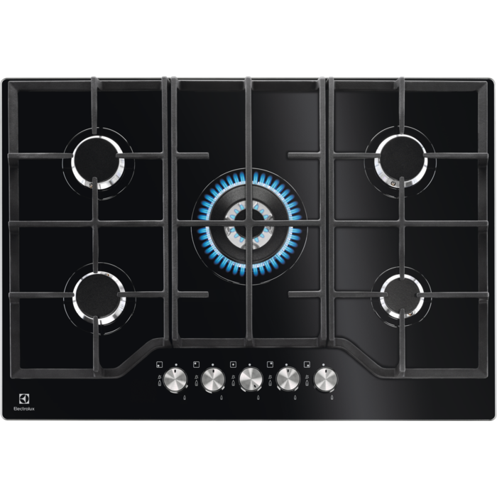 Electrolux KGG7536K 75 cm Cam Gazlı Ocak