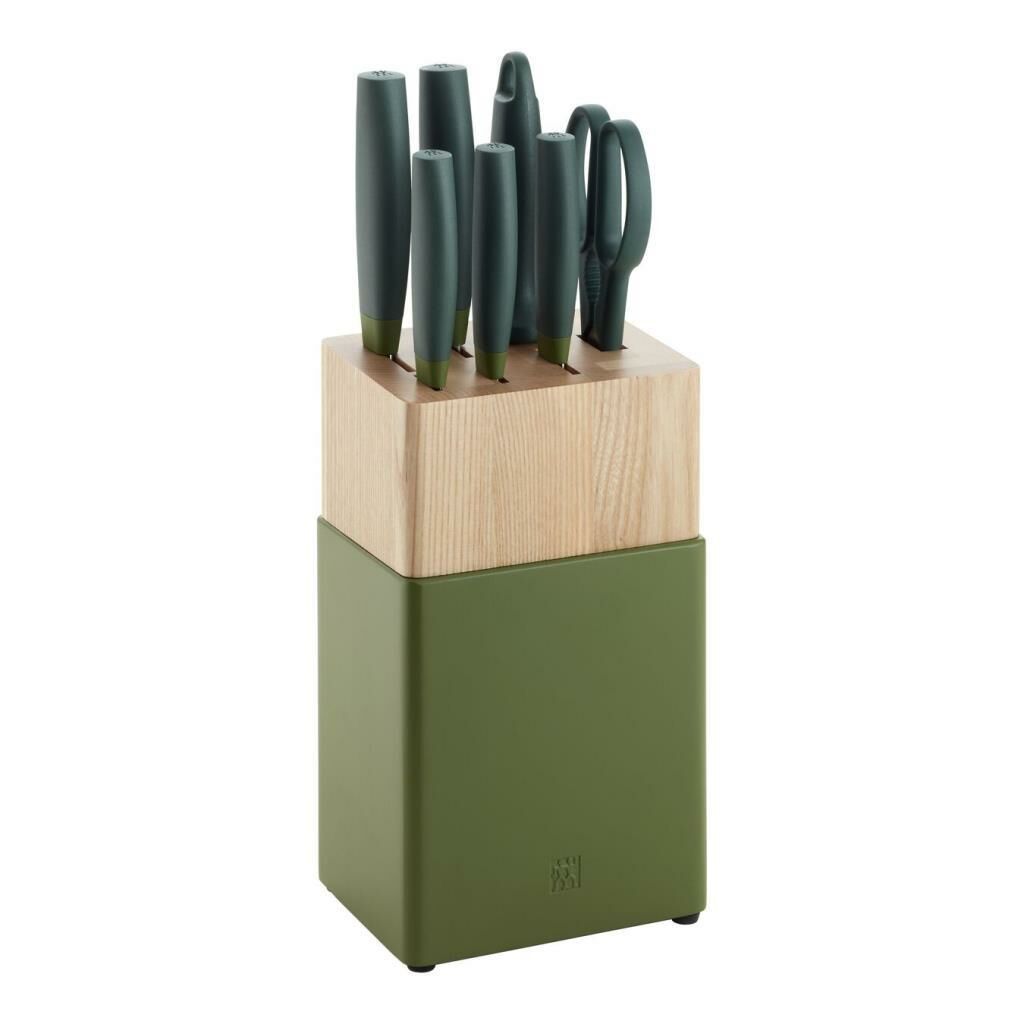 Zwilling 530702200 Now S Blok Bıçak Seti Dişbudak Ağacı 8 Parça Yeşil