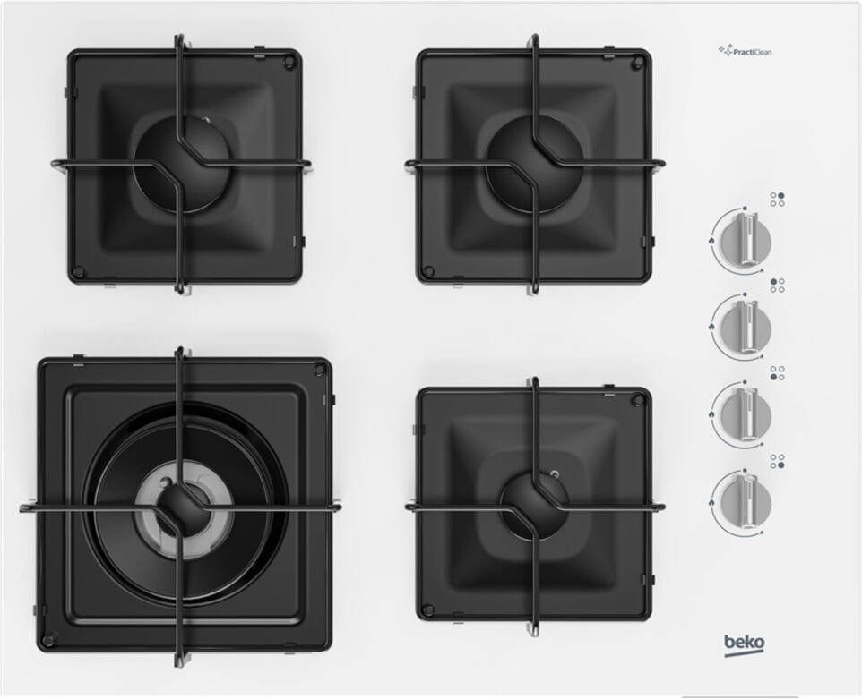 Beko BOCD K 6510 EWB Ankastre Gazlı Cam Tablalı Ocak Beyaz